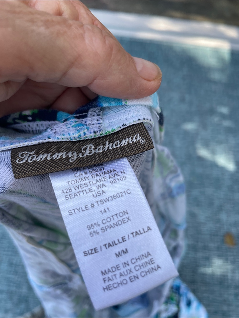 Tommy Bahama coastal maxi dress featuring a tropical boating  landscape - Picture 6 of 9
